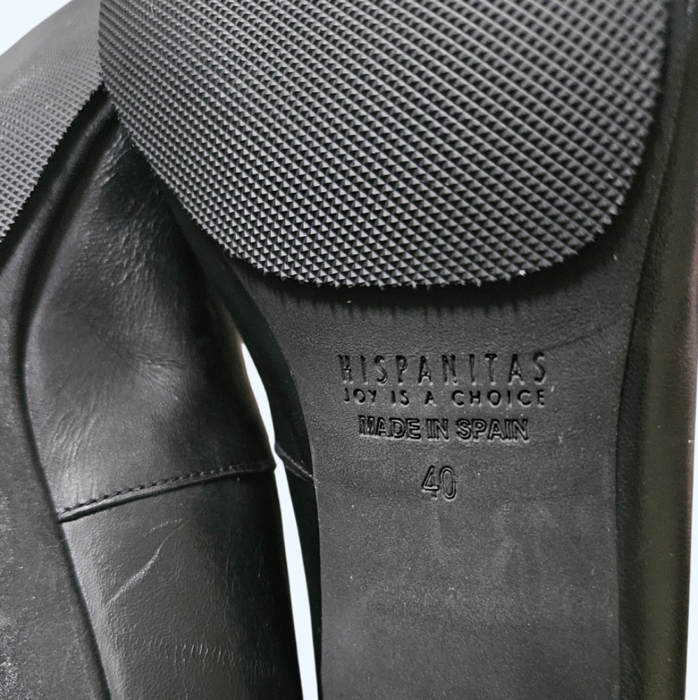 Hispanitas Cerys Black Leather Pump Shoes Womens Size EUR 40 Retail $230 - Picture 8 of 9